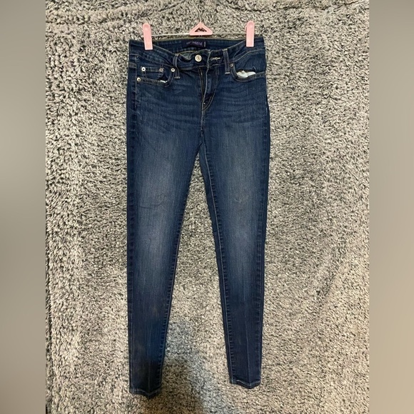 Junior Women’s Super Low 335 Levi’s Bleu jeans Size 5 M - Picture 7 of 9